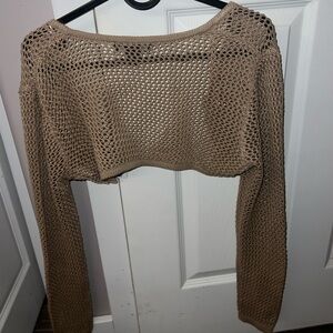 crochet beige bolero